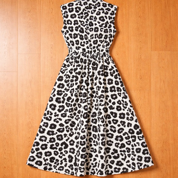 SHEIN Black and White Animal Print Midi Dress - Picture 2 of 2